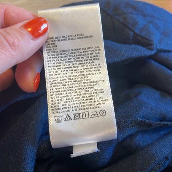 Uniqlo Linen Blend Jumpsuit Navy sz small - Picture 5 of 6